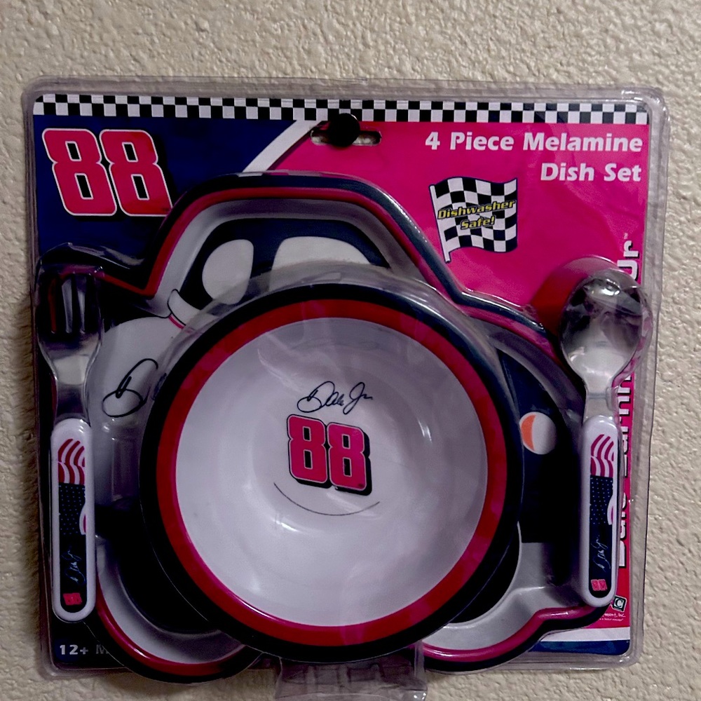 Dale Earnhardt bowl and spoon and fork set 88